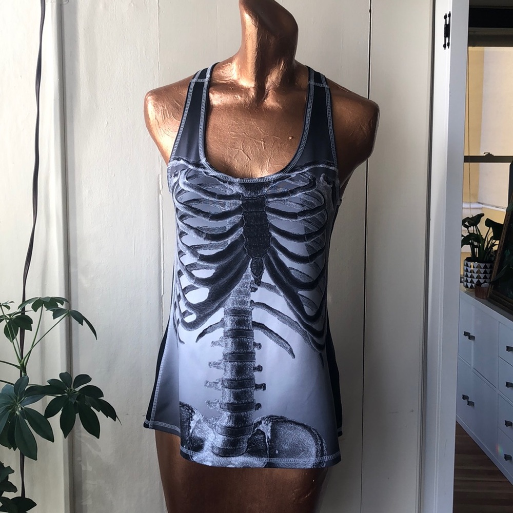 Blackmilk gym Skeleton work out racer back tank